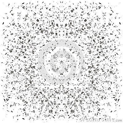 Particles Background. Gray Confetti Stock Photo