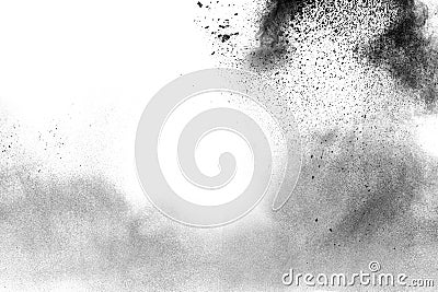 Particles of charcoal Stock Photo