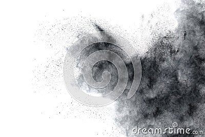 The particles of charcoal Stock Photo