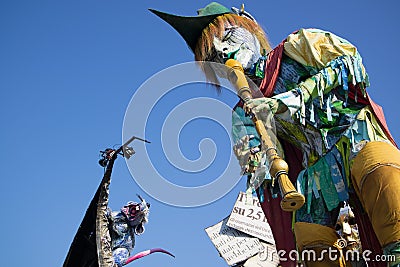 Particular carnival of Viareggio Editorial Stock Photo