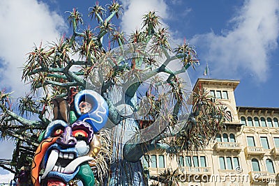 Particular carnival of Viareggio Editorial Stock Photo