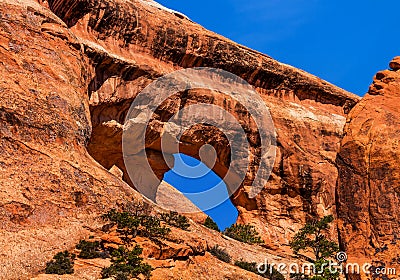 Partition Arch Devils Garden Arches National Park Moab Utah Stock Photo