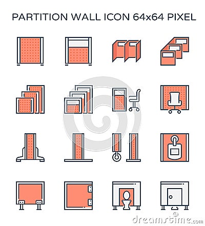 Partition wall icon Vector Illustration