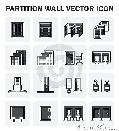 Partition wall icon Vector Illustration