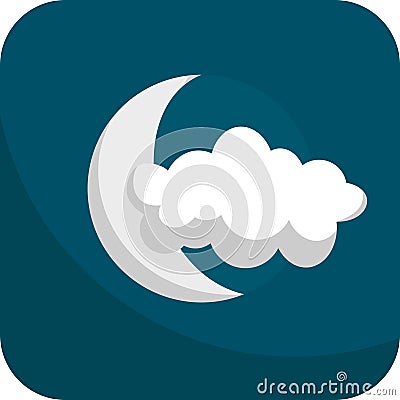 Partly Cloudy Vector Illustration