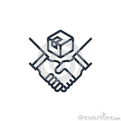 partner icon vector from business model canvas concept. Thin line illustration of partner editable stroke. partner linear sign for Vector Illustration