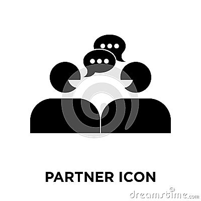 Partner icon vector isolated on white background, logo concept o Vector Illustration