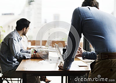 Partnership corporate work together talking planning Stock Photo