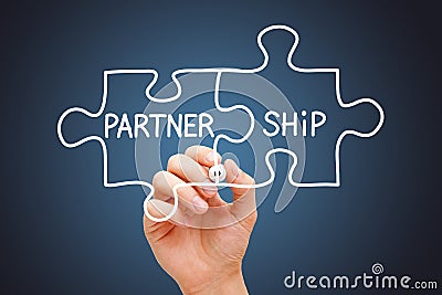 Partnership Jigsaw Puzzle Business Concept Stock Photo