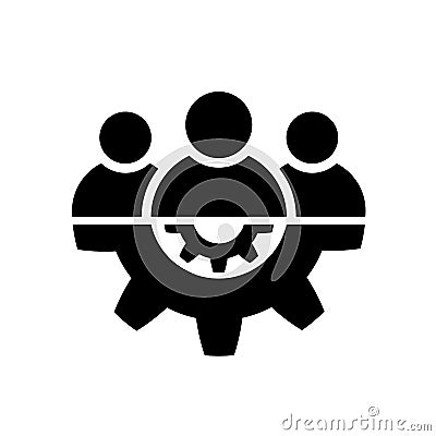 Partnership line icon in flat. Leadership symbol Vector Illustration