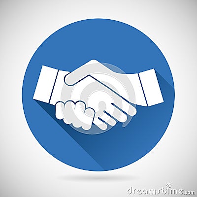 Partnership Symbol Handshake Icon Template Vector Illustration