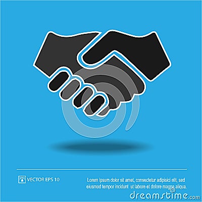 Partnership vector. Handshake icon eps 10. Hands shaking. Businessman deal agreement sign symbol Vector Illustration