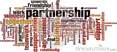 Partnership word cloud Vector Illustration