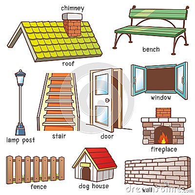 Parts of house Vector Illustration