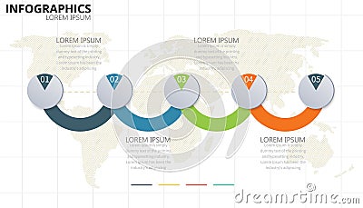 4 Parts infographic design vector and marketing icons can be use Vector Illustration