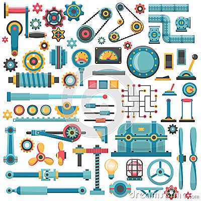 Parts of machinery Vector Illustration