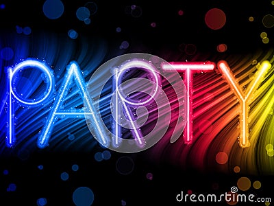 Party Abstract Colorful Waves Vector Illustration