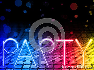 Party Abstract Colorful Waves Background Vector Illustration