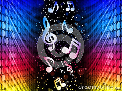 Party Abstract Colorful Waves Background Music Not Vector Illustration