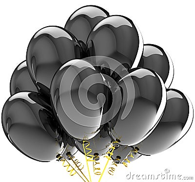 Party balloons colorful black. Stock Photo