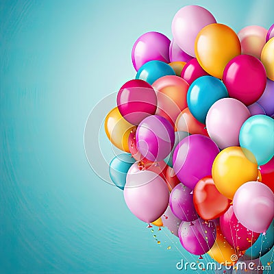 Party Balloons,Balloons frame,Suitable for Wedding or other event decoration,AI generated Stock Photo
