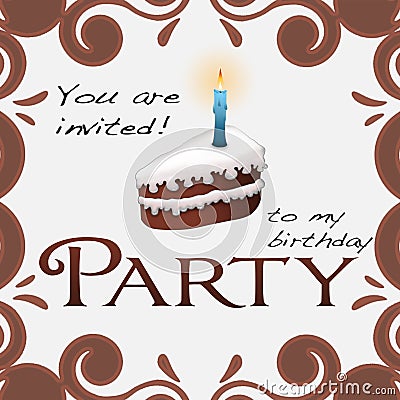 Party birthday invitation Cartoon Illustration
