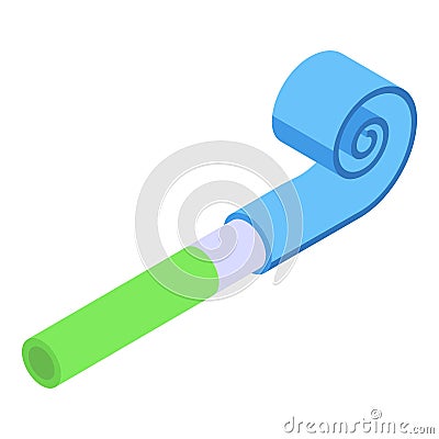 Party blower icon isometric vector. Happy celebration party Vector Illustration