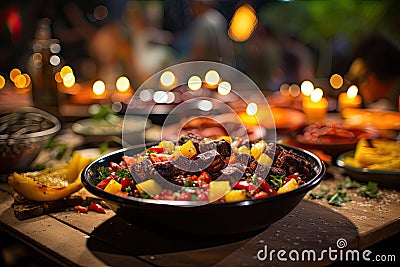 Party of Brazilian flavors come to life on magic scene., generative IA Stock Photo