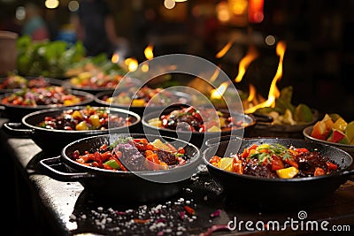 Party of Brazilian flavors come to life on magic scene., generative IA Stock Photo