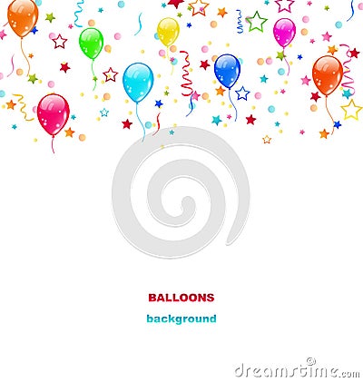 Party Colorful Balloons Vector Illustration