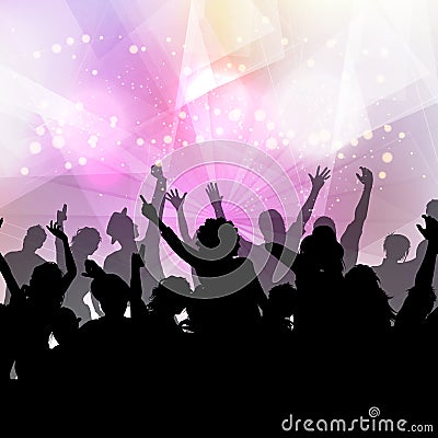 Party crowd background Vector Illustration