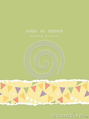 Party Decorations Bunting Vertical Torn Seamless Vector Illustration