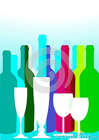Party drinks Vector Illustration
