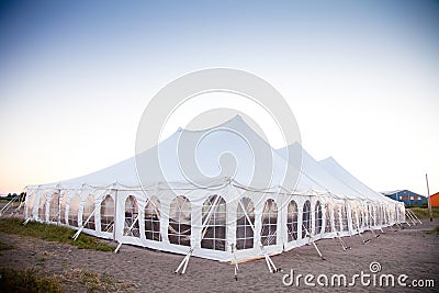 A party or event white tent Stock Photo