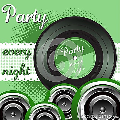 Party every night Vector Illustration