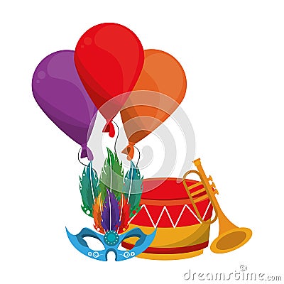 Party festive celebration carnival cartoon Vector Illustration