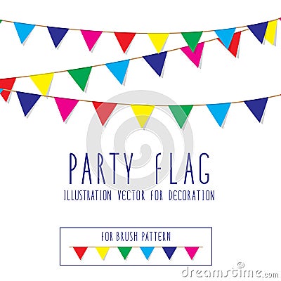 Party Flag Vector Illustration