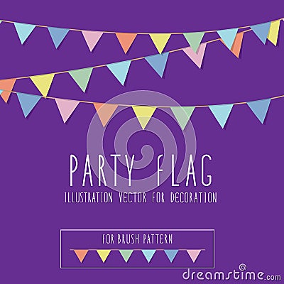 Party Flag Vector Illustration