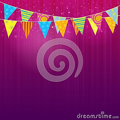 Party Flags Stock Photo