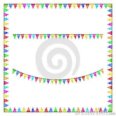 Party flags. Vector Vector Illustration