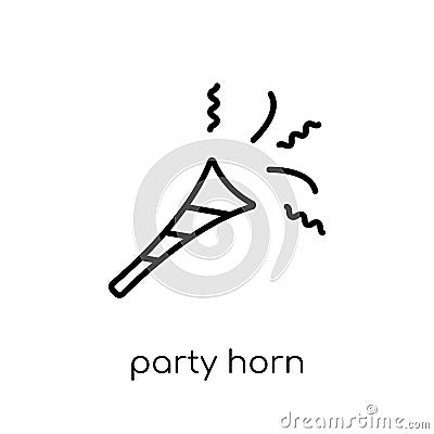 Party horn icon from Birthday and Party collection. Vector Illustration