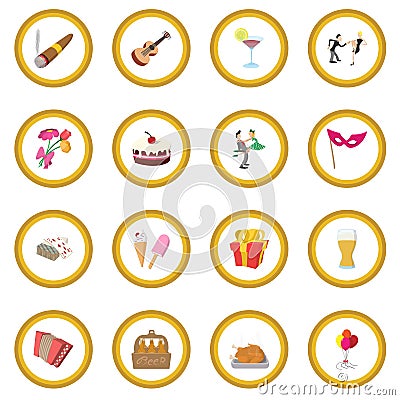 Party icon circle Vector Illustration