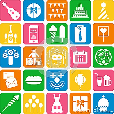 Party icons Vector Illustration