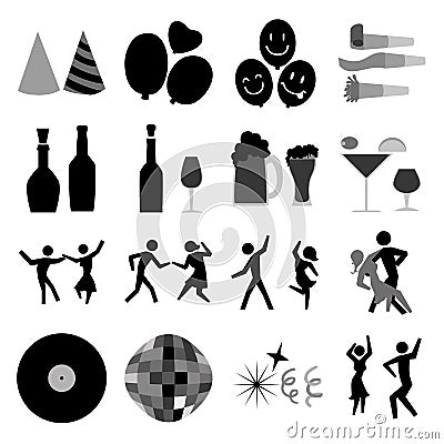 Party icons Vector Illustration