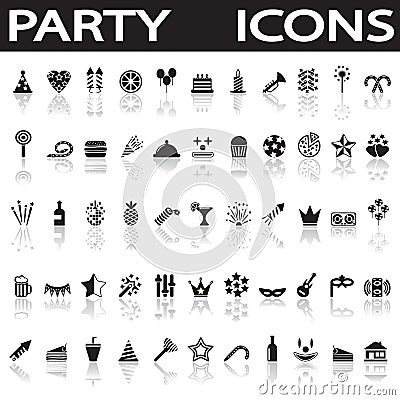 Party icons Vector Illustration