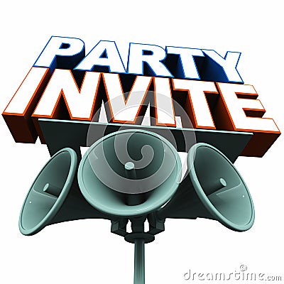 Party invite Stock Photo