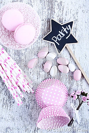 Party items for celebration Stock Photo