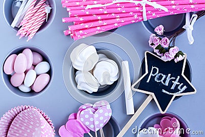 Party items for celebration Stock Photo