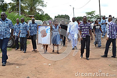 PARTY OF LAURENT GBAGBO IN MOURNING Editorial Stock Photo