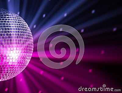 Party lights disco ball Stock Photo